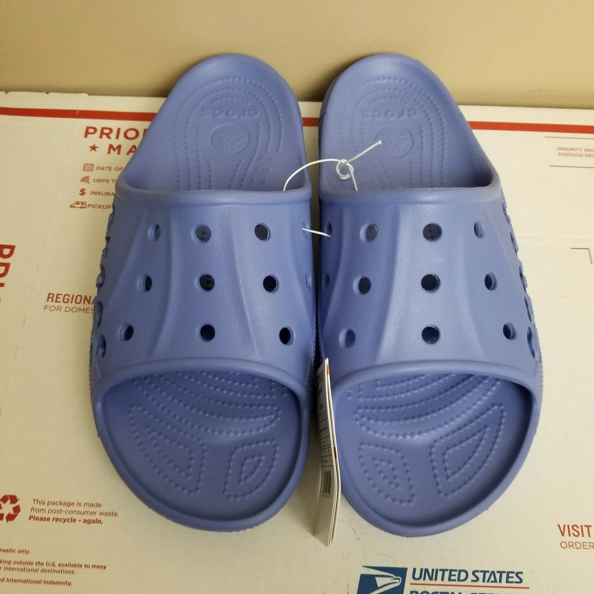 NEW Crocs Baya Slide Sandals Flip Flops Lapis Light Blue Size 13