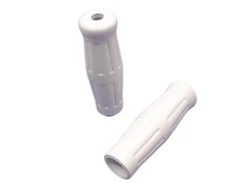 Handlebar Grip Set White 1909 Style for Harley Sportster Shovelhead Evo 1974-up