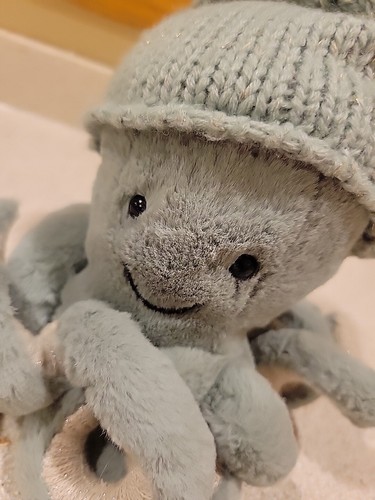Jellycat Cozi Odell Octopus In Hat Retired Teal Green Small Plush - Picture 2 of 9