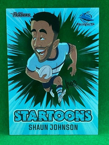 2021 NRL TRADERS STARTOONS Shaun Johnson SHARKS #ST 04/18