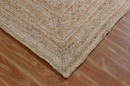 Jute Rug Handmade Carpet Braided Area Jute Rug Decor Modern Living 100% Natural - Picture 8 of 9