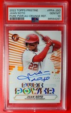 2022 JUAN SOTO Topps Pristine Auto Orange Refractor 06/25  PSA 10 Gem Mint POP 3