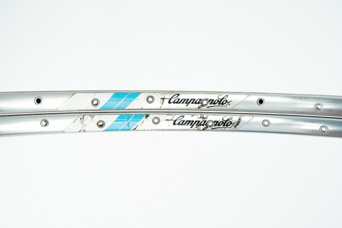 PAIR CAMPAGNOLO SIGMA TUBULAR RIMS 650c 32H VINTAGE TRIATHLON TIME TRIAL OLD - Picture 2 of 9