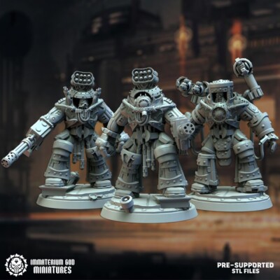3er Set Dark Steel Destroyers - Immaterium God/Sci-Fi/Tabletop Miniatur
