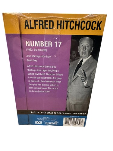 “NUMBER 17” BY Alfred Hitchcock/Sealed DVD/Leon Lion, Anne Grey/“Movie Classics” - Picture 3 of 4