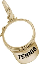 Gold-Plated Sterling Silver Tennis Visor Charm by Rembrandt