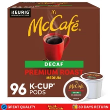 McCafe Decaf Premium Roast Coffee K-Cup Pods 96ct Single Serve Keurig USA