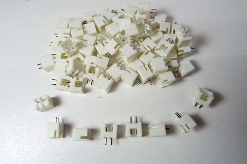 x50 JST XH-2A 2PIN 2,54 mm INLINE HEADER PLATINE HALTERUNG STECKER GERADES GEHÄUSE - Bild 5 von 14
