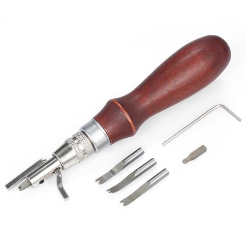 7 in 1 Stitching Groover and Creasing Edge Beveler DIY Craft Hand Tool T0M5 - Picture 8 of 10