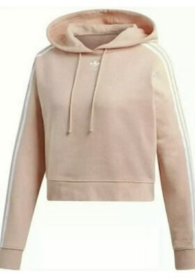 Adidas Originals Women's Cropped Hoodie, dust pink, Medium NWT