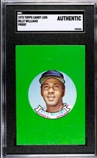 BILLY WILLIAMS 1973 Topps Candy Lids PROOF SGC Fresh Grade EXTREME PoP 1 RaRiTy