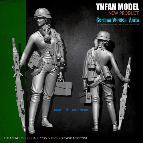Mujeres alemanas Anita Escala 1/35 Kits de modelos sin pintar Figura de resina modelo YUFAN - Imagen 4 de 6