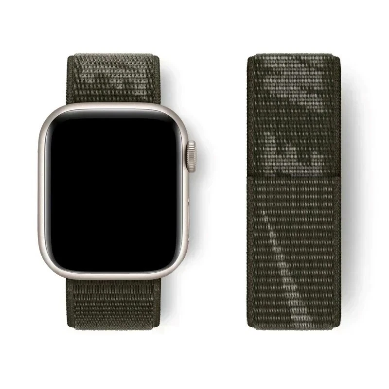Apple Watch Nylon Loop Strap Sport Band For Series 9 8 7 SE 6 5 4 10 Ultra 3 2 1 - Image 4 of 4