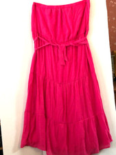 Womens Off Shoulder Long Maxi Sundress Dress Hot Pink Plus Sz. 2X