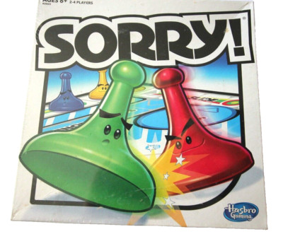 New Sealed Sorry! Kids Board Game, Family Board Game. 2 to 4 Players HASBRO