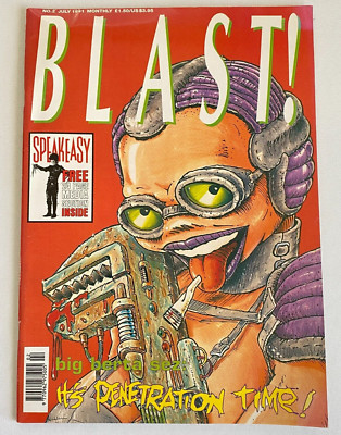 Vtg BLAST Magazine No. 2 July 1991 Big Berta British Comic John Brown Publishing