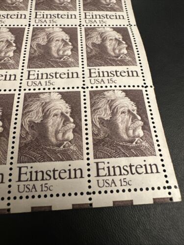 1979 15 cent Stamps, Albert Einstein, Sheet 38968 - Picture 2 of 5