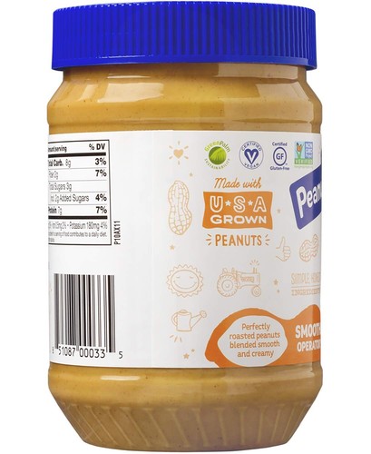 Smooth Operator Vegan Peanut Butter - Non-GMO & Gluten Free, 28 Oz, Pack of 6 - Picture 5 of 6