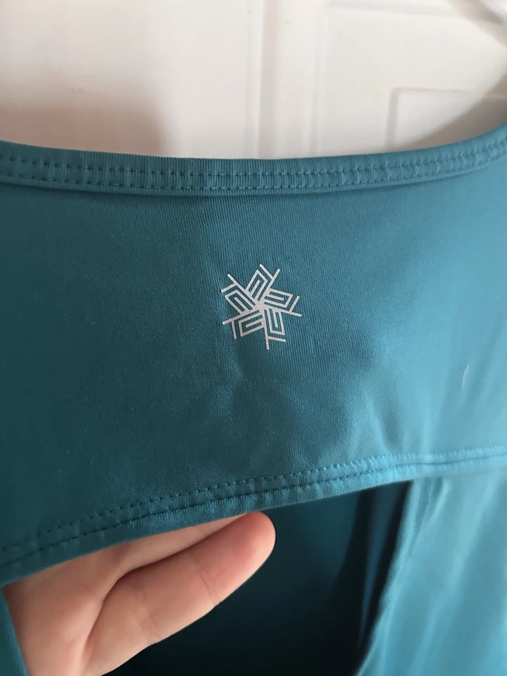 TEK GEAR 1X Tank Top Essential Gear Racerback 无袖运动青绿色女式 — 第 4/4 张图片