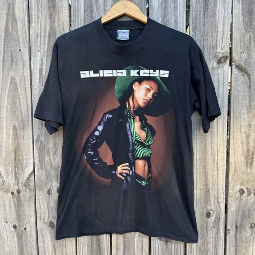 Vintage Alicia Keys Tour T Shirt Y2K RARE Rap Conce 2000s vintage concert t-shirt, vintage, size L, single stitch, B+ condition