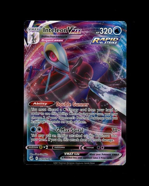 2021 Pokemon FUSION STRIKE INTELEON VMAX FULL ART HOLO 79/264 RARE! LP -