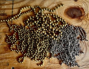 Bead Ball Chain for jewelry making, assorted lengths and pieces of chain parts