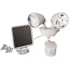 MAXSA® INNOVATIONS Dual-Head Solar Spotlight, Off White