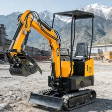 MMS 1Ton Mini Excavator with Hydraulic Thumb Quick Hitch B&S EPA Engine