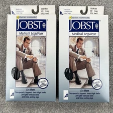 Jobst Medical Legwear for Men XL Black Compression Knee High Socks (Set of 2)
