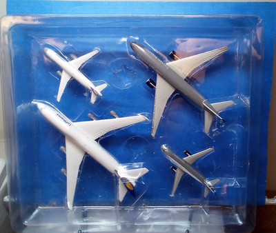 Herpa Wings 1:500 Lufthansa/United set (No Box, Not Mint). Planes