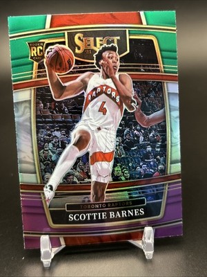 2021-22 Panini Select Scottie Barnes #74 Rookie RC Tri Color Green White Purple