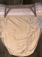 Rene Rofe  Womens Hi-Cut Underwear Panties 5-Pair Organic Cotton Blend  XL
