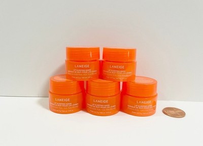 5 Laneige Lip Sleeping Mask Iced Peach Tea 3 g 0.1 oz Travel Mini