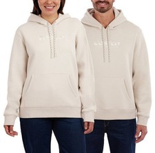 Kirkland Unisex Logo Hoodie Cream Mens Medium Ladies Large NWT
