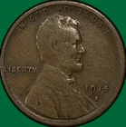 1915-S Lincoln Wheat Cent Fine F Coin #39595