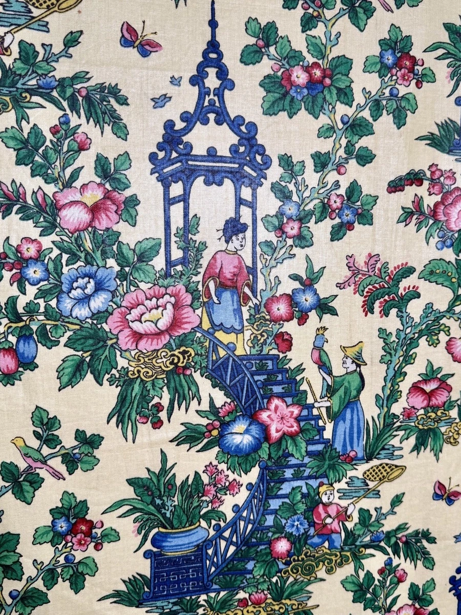 Chinoiserie Toile Fabric In Fabric for sale | eBay
