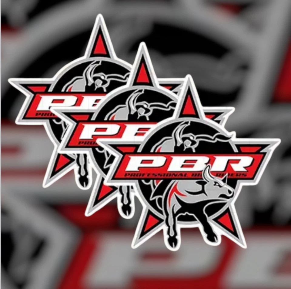 2 PACOTES DE DECALQUES ADESIVOS DE VINIL PBR Professional Bull Rider 5” polegadas - Imagem 2 de 4