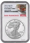 Presale- 2025 S Silver American Eagle S$1 NGC PF70 UC First Day Of Issue #854 %