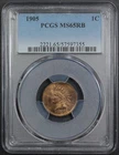 1905 Red-Brown Indian Head Copper Cent 1C PCGS MS 65 RB