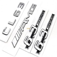 CL63 AMG 6.3AMG Flache Chrom Embleme Aufkleber Silber Fit F&uuml;r Mercedes-Benz Neu