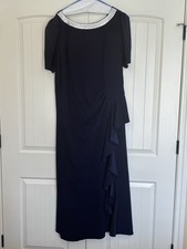 Alex Evenings Crepe Embellished 3/4 Sleeve Cascade A-Line Gown Size 22W 269