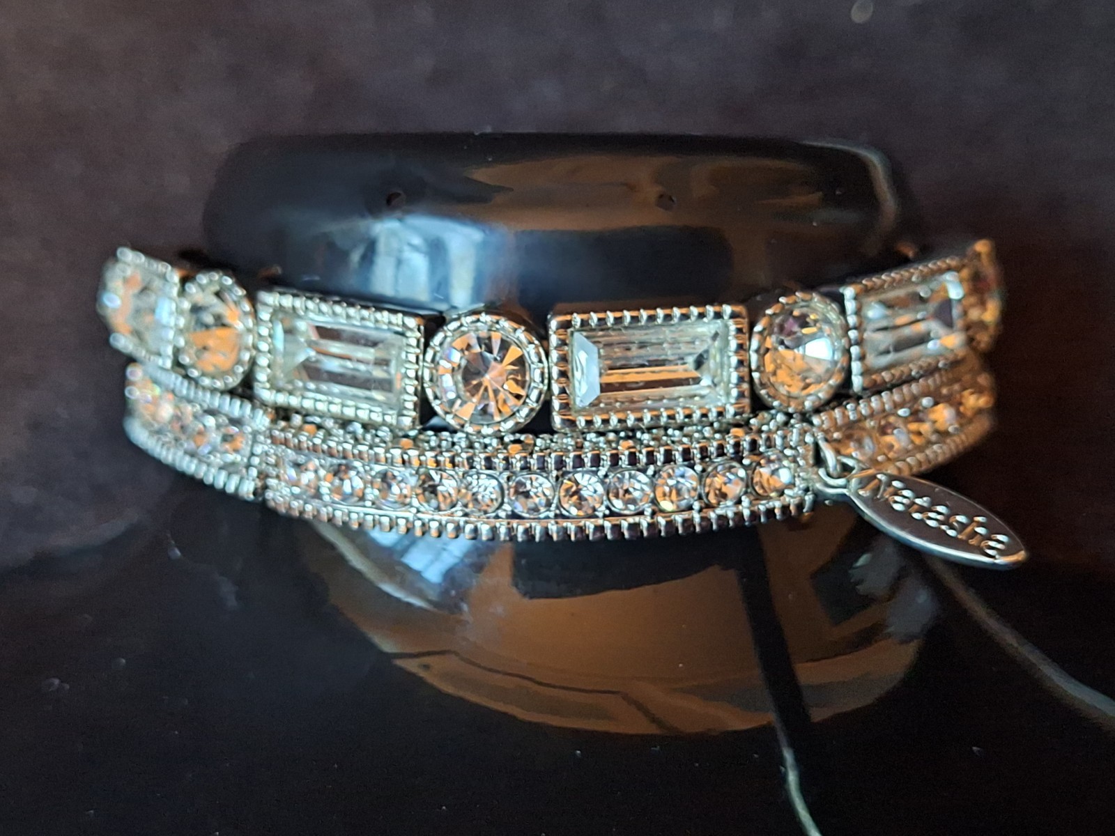 Rhinestone Stretch Stack Bracelets - image 4