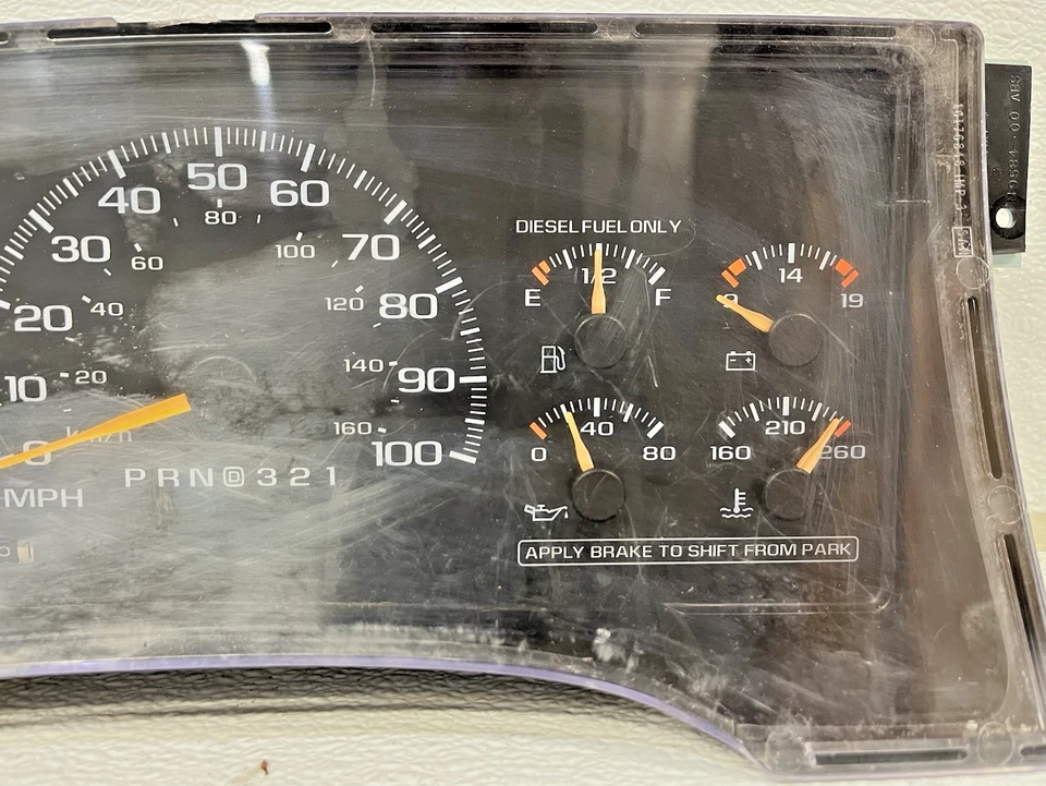 1996 Silverado Sierra Suburban A/T Дизельный спидометр кластер измерительная панель тахометр - Изображение 3 из 4