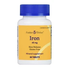 Iron Slow Release 60 Tabs 45 Mg by Foster And Thrive