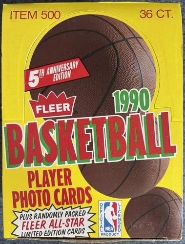1990 FLEER BASKETBALL Wax Box OPENED FROM A SEALED CASE 5/23/26! Jordan PSA 10