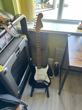 Squier by Fender Starcaster Black Solid Body 6-String Right-Handed Guitar