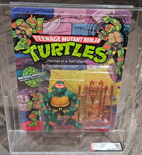 Michaelangelo AFA GRADED 80 10-Back TMNT 1988 Playmates Action Figure