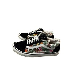 Vans Old Skool Tropical Floral Print Suede Canvas Skate Shoes Men 8.5 Women 10