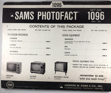SAMS PHOTOFACT FOLDER SET NO. 1096, 1970, SCHEMATICS  SERVICE MANUALS