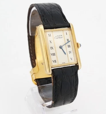 Cartier Must de Ref 590005 Tank LM 925er Silber vergoldet 23mm - Bild 1 von 4